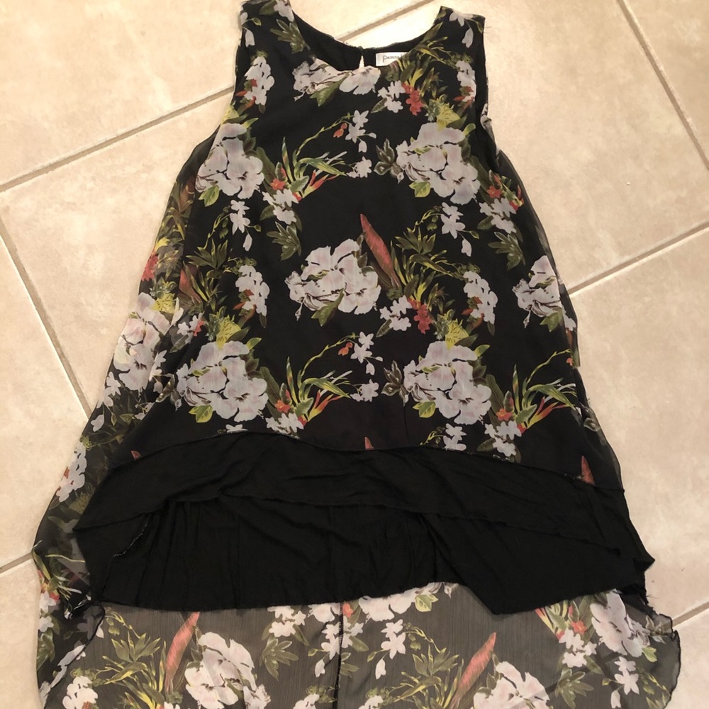 Patrizia Luca floral hi-lo tunic top XL